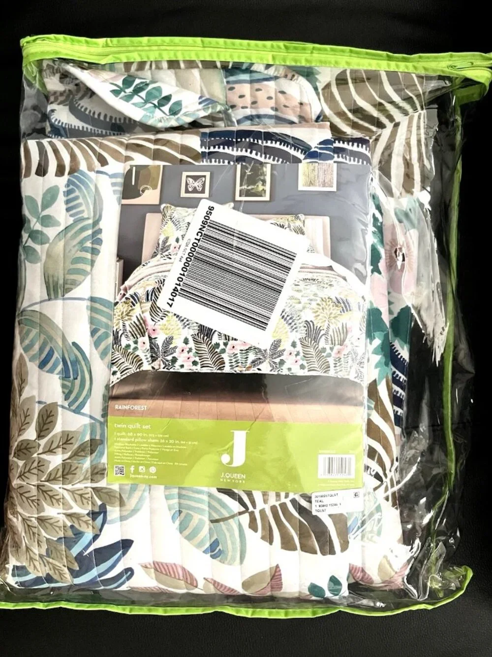 J by J Queen Luxury Rainforest Twin/Twin XL Size 2-Pc Quilt Set $230